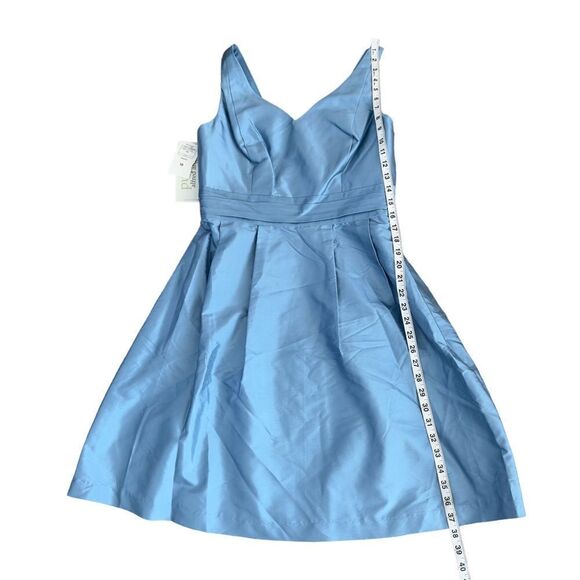 Alfred Angelo Blue Bridesmaid With Flower Pin Dress Size 10 NWT #4 - Picture 14 of 16